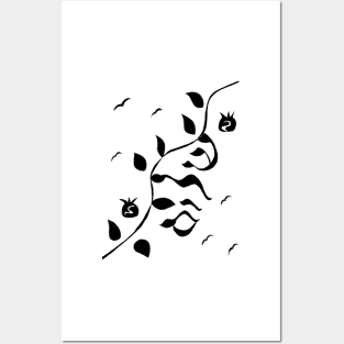 Shalom in black and white colors Posters and Art